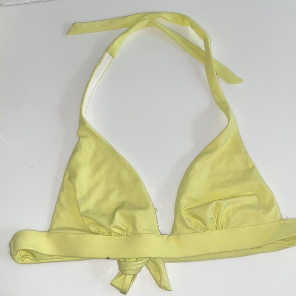 Victoria’s Secret Yellow Sun Kissed Halter Plunging Bikini Top - Picture 2 of 5